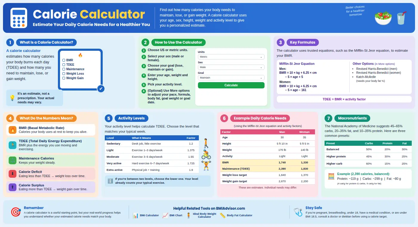 calorie calculator infographic